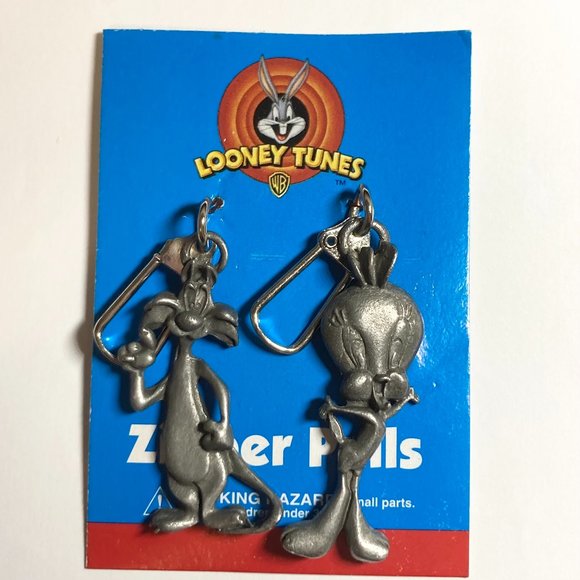 Vintage Sylvester Tweety Bird Zipper Pull Purse Charm Looney Tunes Warner Bros. - Picture 4 of 9